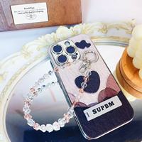 Porte-clés, breloque de téléphone, pendentif de sac, chaîne de voiture, accessoire pour étui d'écouteurs en perles de verre cristal multicolores facettées, frais et éclatant