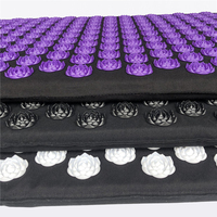 Ensemble de coussin et tapis d'acupression en coton ABS et éponge, coussin de massage pour le dos, le cou et les pieds avec aiguilles pour la pratique du yoga