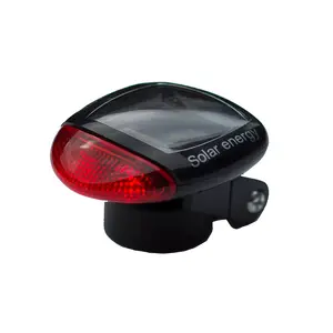 Solar Powered 2 Red LED Bike Tail Light Bicycle Lights IP65 Waterproof Three Modes Bike Accessories