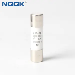 R015 10*38 / 10x38 IEC Standard Cylindrical ceramics 2A fuses link