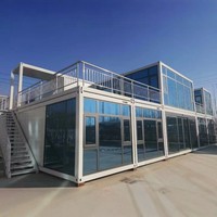 Bâtiment modulaire préfabriqué en conteneurs à plusieurs étages, structure en acier galvanisé, pour dortoirs de travailleurs et camps de chantier