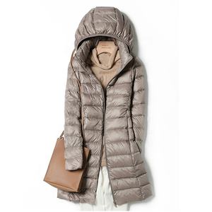 Doudoune longue <span class=keywords><strong>Ultra</strong></span> légère et décontractée pour femme, manteau d'hiver, doudoune mince, <span class=keywords><strong>Parka</strong></span> à capuche, offre spéciale - Product Image 3