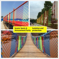 Filet de sécurité décoratif en nylon rouge/jaune/bleu pour enfants de maternelle, pour balcon, escalier, prévention des chutes