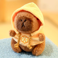 Petit pendentif sac à dos ornement Capybara peluche pendentif jouet mignon fourrure cochon d'inde mignon Capybara peluche porte-clés