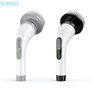 Brosse rotative à manche étendu rechargeable à usage domestique <span class=keywords><strong>7</strong></span> en 1 pour la cuisine et la salle de bain - Product Image 2