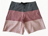 Shorts de bain YILONG pour hommes à séchage rapide, trois couleurs, gris, rose, contrasté, extensible dans quatre directions