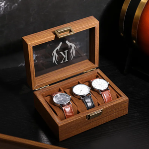 Scatola Porta Orologi in Legno di Noce di Alta Qualità con Coperchio Personalizzabile – Idea Regalo <span class=keywords><strong>per</strong></span> <span class=keywords><strong>Lui</strong></span> - Product Image 1