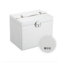 Boîte à bijoux portable de grande capacité de couleur unie Guorui Fashion, boîte de rangement à bijoux à cinq étages