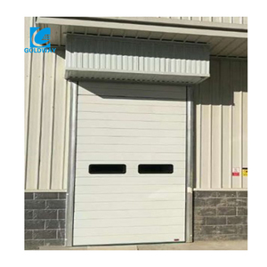 Ouvre-porte de garage électrique sur mesure au design postmoderne en aluminium et acier-bois pour garage, zone de chargement et stockage - Product Image 3