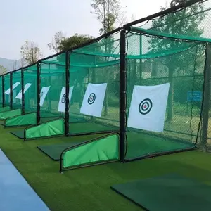 Ayunan Lipat Portabel Latihan Memukul Target Golf Cage Net