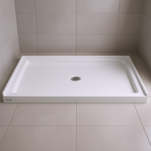 Plato de ducha rectangular Vevor de 60x36 pulgadas en acrílico PVC con drenaje central y base antideslizante - Product Image 2