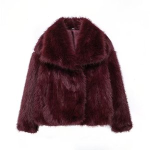 Cappotto Invernale da Donna, Moda Retrò in Ecopelliccia, Collo a Risvolto, Manica Lunga, Casual e Caldo - Product Image 4