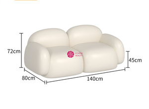 Yicheng Beauty Venta caliente Cafe bar Booth Área de ocio Recepción Silla de comedor doble Silla de sofá de espera para la venta - Product Image 3