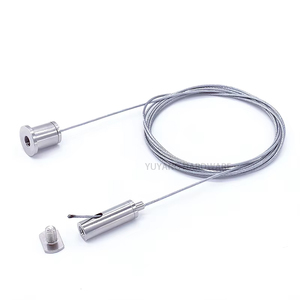 Hot bán đen tráng treo dây Trần núi cáp treo <span class=keywords><strong>Kit</strong></span> Đèn LED Đèn theo dõi treo Cáp <span class=keywords><strong>Kit</strong></span> - Product Image 2