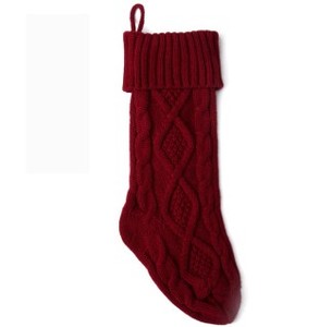 Chaussettes suspendues faites à la main <span class=keywords><strong>de</strong></span> bas <span class=keywords><strong>de</strong></span> Noël personnalisés rustiques <span class=keywords><strong>de</strong></span> motif <span class=keywords><strong>de</strong></span> tricot <span class=keywords><strong>de</strong></span> câble <span class=keywords><strong>de</strong></span> luxe - Product Image 3