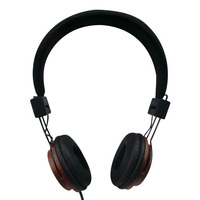 Headset Stereo Solid Kelas Atas Klasik, Headphone MP3 Kayu Bertekstur Gaya Retro