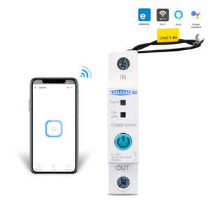 63A Din Rail <span class=keywords><strong>WIFI</strong></span> Controle Remoto Interruptor Inteligente Disjuntor por Ewelink APP para Smart Home 18mm 63A Sem Função de Medição - Product Image 6