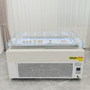 Armoire à sandwichs commerciale grande capacité, couvercle coulissant, <span class=keywords><strong>plaque</strong></span> <span class=keywords><strong>de</strong></span> guidage <span class=keywords><strong>de</strong></span> lumière en <span class=keywords><strong>verre</strong></span> incurvé, réfrigérateur à 1 niveau, refroidisseur <span class=keywords><strong>de</strong></span> desserts - Product Image 5