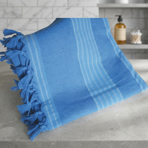 Meilleur prix de haute qualité turc teint en fil bleu essuie-mains compressé à séchage rapide jetable - Product Image 2