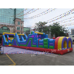 Carrera de obstáculos inflable gigante de 25x4 5M para Team Building Ultimate Challenge para el trabajo en equipo - Product Image 1