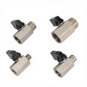 Mini-vanne à boisseau sphérique en laiton de 1/2 pouce, filetage mâle-femelle, poignée en aluminium, vanne manuelle pour gaz et eau, OEM - Product Image 3