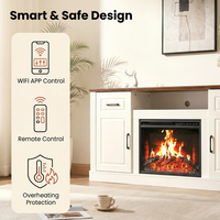 Cheminée électrique LCD YIKA, moderne, encastrable, avec flamme virtuelle, chauffage, vente en gros, personnalisable, décoration intérieure