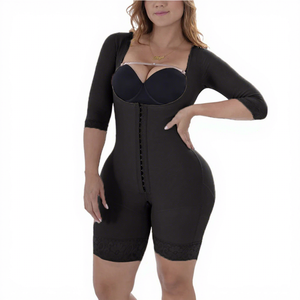 <span class=keywords><strong>Body</strong></span> sculptant amincissant pour femme, à manches, en nylon antibactérien, avec compression abdominale et effet liftant des hanches - Product Image 1