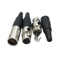 Mini XLR 3 4 5 6 Broches Femelle + Mâle Prise Petit XLR Audio Microphone Connecteur MICRO pour Câble À Souder Droite