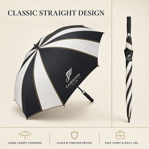 Parapluie de golf promotionnel personnalisé avec impression intégrale du logo, vente en gros, coupe-vent, pour cadeaux d'entreprise - Product Image 1