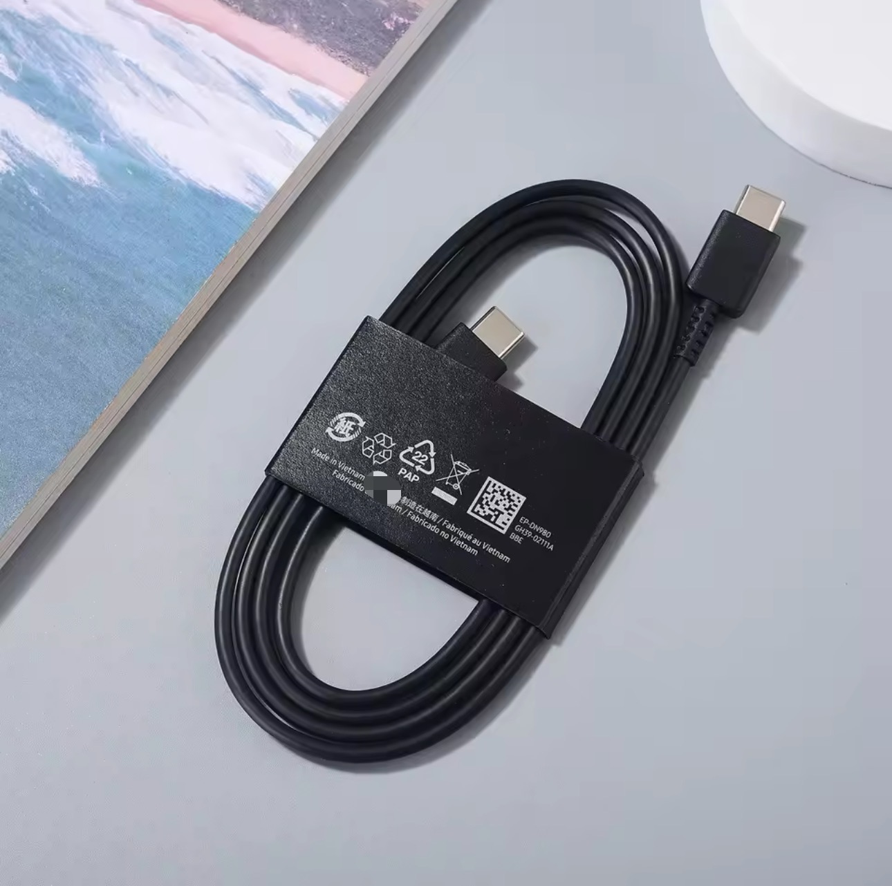 black cable