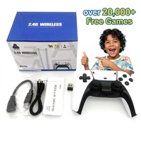 Konsol Game TV 4K M15 Classic Retro PS1 PSP dengan Kontroler Nirkabel 2.4GHz, Lebih dari 20.000+ Game Gratis, Multi Bahasa, Multi Pemain