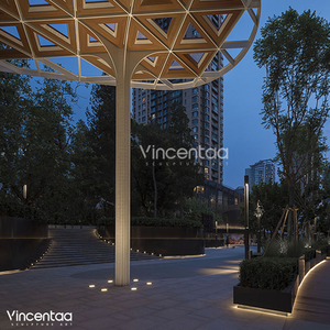 Vincentaa lớn ngoài trời hiện đại kim loại lá gian hàng tác phẩm điêu khắc có thể được tùy chỉnh với thiết kế mới - Product Image 5