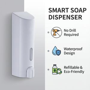 Distributeur de savon intelligent YEETE, sans perçage, étanche, rechargeable, 50x245x73mm, pour la maison, la cuisine, la salle de bain, le bureau - Product Image 4