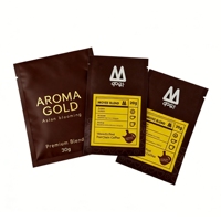 Sachets d'emballage pour café moulu, scellés sur trois côtés, résistants à l'humidité, thermoscellables, finition mate, design personnalisé, 10g 20g