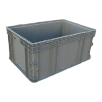 Conteneurs en plastique PP/HDPE empilables et emboîtables, boîte de stockage logistique, logo personnalisé, 600*400*280MM, légers, durables, écologiques