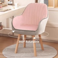 Chaise confortable pour le bureau à domicile et l'hôtel, avec dossier réglable, en velours épais, idéale pour la chambre et le bureau