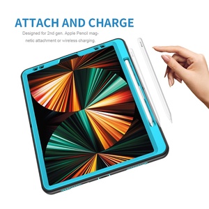 Funda Resistente para Tablet con Soporte Giratorio de 360 Grados y Ranura Integrada para Lápiz, para <span class=keywords><strong>iPad</strong></span> <span class=keywords><strong>Pro</strong></span> <span class=keywords><strong>12.9</strong></span> Pulgadas 2015 2017, Modelos A1584 A1652 A1670 <span class=keywords><strong>A1671</strong></span> A1821 - Product Image 2