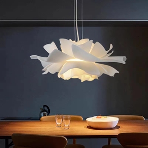 Illuminazione creativa postmoderna Nordic sala da pranzo soggiorno design semplice lampade nella camera da letto della ragazza <span class=keywords><strong>lampadario</strong></span> di fiori - Product Image 4