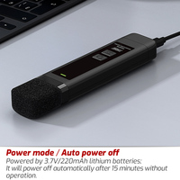 TASI TA657A Meteran Tingkat Suara Saku Mini Meteran Desibel Tipe Pena Ultra-tipis Detektor Kebisingan Portabel USB Dapat Diisi Ulang 30-130dB