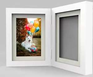 Cadre photo moderne élégant en argile et mousse fait à la main pour chat et chien Ensemble de cadres photo pour nouveau-né Souvenirs pour cercueils d'animaux de compagnie - Product Image 3