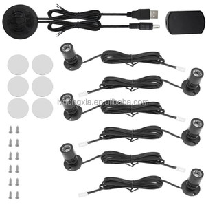 6 Pack <span class=keywords><strong>LED</strong></span> Cabinet Lumières USB 5V Downlight pour Modèle Affichage Comptoir Vin Garage Kit Exposition Cas Étagère Mini SpotLight - Product Image 1
