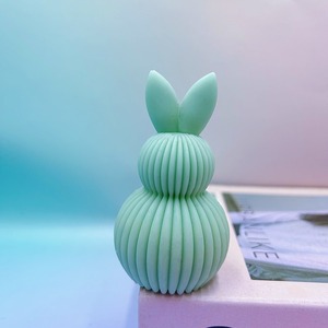 Toptan aromaterapi mum silikon kalıp DIY paskalya tavşanı el yapımı alçı dekorasyon reçine kalıp - Product Image 4