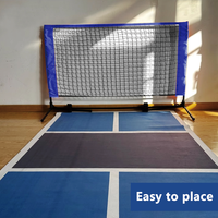 Set Net dan Mat Lapangan Pickleball Mini Indoor OEM ODM Logo Kustom Grosir Partai Besar MOQ Rendah untuk Pelatihan Olahraga Keluarga Supplier 5X3FT