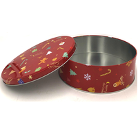 Boîte ronde en fer blanc de qualité alimentaire personnalisée emballage alimentaire gâteau de lune biscuit bonbons cadeau boîtes de conserve en métal pour biscuits