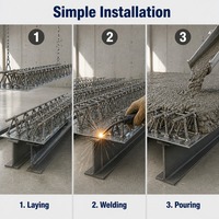 Plateforme en treillis d'acier préfabriquée moderne, surface antidérapante, prix direct usine