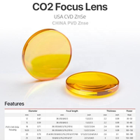 Lensa Fokus Laser ZnSe CO2 Proses CVD Diameter 19/20mm Panjang Fokus 38.1-101.6mm