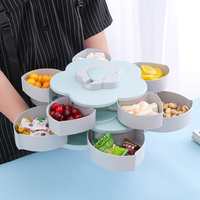 Offre Spéciale fleur Forme Boîte De Bonbons En Plastique Contenant Des Noix de Stockage De Fruits Secs Fruits Collation Boîte De Stockage des Aliments Avec support de téléphone