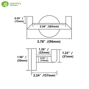 Modern High- Quality Round Base Screws Install Stainless Steel <b>Bathroom</b> Towel <b>Hook</b> - Product Image 3