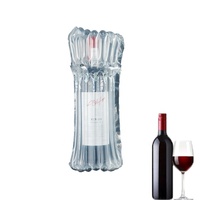 Bulle épaissie transparente personnalisée expédition sûre amorti protection bouteilles de vin sac gonflable de colonne d'air