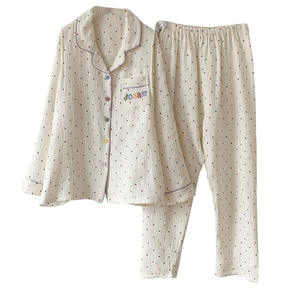 Directo de fábrica primavera y otoño algodón manga larga pijamas de maternidad cómodo suelto sección delgada <span class=keywords><strong>lactancia</strong></span> ropa de casa - Product Image 6